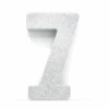 Zilver Tafeldecoratie Cijfer 7 Glitter 20,5cm -Feestartikelen Winkel zilver tafeldecoratie cijfer 7 glitter 205cm