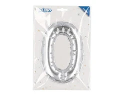 Zilveren 0 Jaar Stickers Folieballon 20cm -Feestartikelen Winkel zilveren 0 jaar stickers folieballon 20cm 2