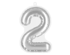 Zilveren 2 Jaar Stickers Folieballon 20cm