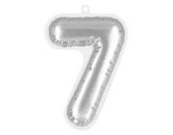 Zilveren 7 Jaar Stickers Folieballon 20cm