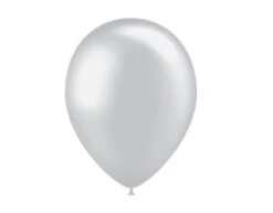 Zilveren Ballonnen Metallic 25cm 10st