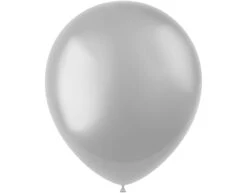 Zilveren Ballonnen Metallic Moondust Silver 33cm 100st