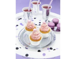 Zilveren Borden 23cm 6st -Feestartikelen Winkel zilveren borden 23cm 6st 3