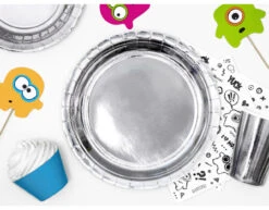 Zilveren Borden 23cm 6st -Feestartikelen Winkel zilveren borden 23cm 6st 7