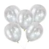 Zilveren Confetti Ballon Engelen Haar 30cm 5st -Feestartikelen Winkel zilveren confetti ballon engelen haar 30cm 5st