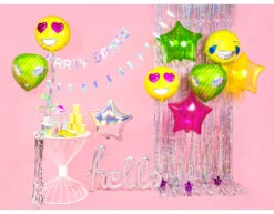 Zilveren Deurgordijn Holografisch 2,5m -Feestartikelen Winkel zilveren deurgordijn holografisch 25m 3