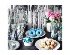 Zilveren Deurgordijn Metallic 2m -Feestartikelen Winkel zilveren deurgordijn metallic 2m 4