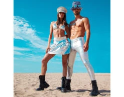 Zilveren Legging -Feestartikelen Winkel zilveren legging 2