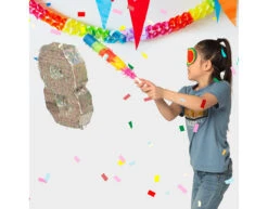 Zilveren Pinata 9 Jaar Holografisch 40cm -Feestartikelen Winkel zilveren pinata 9 jaar holografisch 40cm 2