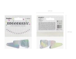 Zilveren Slinger Bliksem Holografisch 1,2m -Feestartikelen Winkel zilveren slinger bliksem holografisch 12m 2