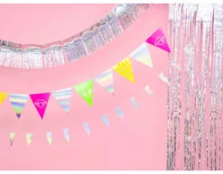 Zilveren Slinger Bliksem Holografisch 1,2m -Feestartikelen Winkel zilveren slinger bliksem holografisch 12m 3