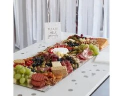 Zilveren Tafeldecoratie Snackbord -Feestartikelen Winkel zilveren tafeldecoratie snackbord 1