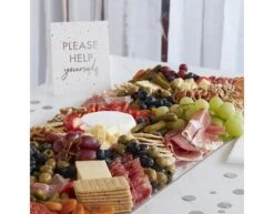 Zilveren Tafeldecoratie Snackbord -Feestartikelen Winkel zilveren tafeldecoratie snackbord 2