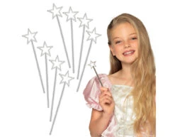 Zilveren Toverstaf 17cm 8st