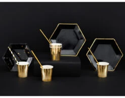 Zwart Borden Diamant 23cm 6st -Feestartikelen Winkel zwart borden diamant 23cm 6st 3