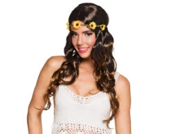 Zwart Bruine Pruik Joy Met Hoofdband