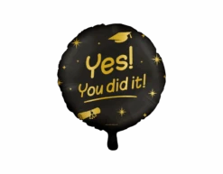 Zwart Gouden Geslaagd Helium Ballon You Did It Leeg 45cm