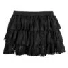 Zwart Minirok Ruches Kant