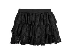 Zwart Minirok Ruches Kant