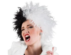 Zwart Witte Pruik Ivy