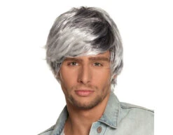 Zwart Witte Pruik Tyler