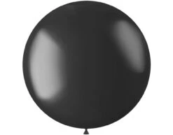 Zwarte Ballon Metallic Onyx Black 80cm