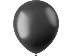 Zwarte Ballonnen Metallic Onyx Black 33cm 100st