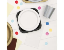 Zwarte Borden 18cm 20st -Feestartikelen Winkel zwarte borden 18cm 20st 2