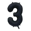 Zwarte Cijfer Ballon 3 Jaar Glans 86cm -Feestartikelen Winkel zwarte cijfer ballon 3 jaar glans 86cm