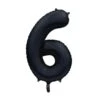 Zwarte Cijfer Ballon 6 Jaar Glans 86cm -Feestartikelen Winkel zwarte cijfer ballon 6 jaar glans 86cm