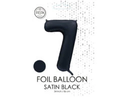 Zwarte Cijfer Ballon 7 Jaar Glans 86cm -Feestartikelen Winkel zwarte cijfer ballon 7 jaar glans 86cm 1
