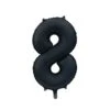 Zwarte Cijfer Ballon 8 Jaar Glans 86cm -Feestartikelen Winkel zwarte cijfer ballon 8 jaar glans 86cm