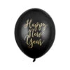 Zwarte Happy New Year Ballonnen 30cm 6st
