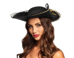 Zwarte Piraten Hoed Kant