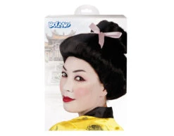 Zwarte Pruik Geisha -Feestartikelen Winkel zwarte pruik geisha 2
