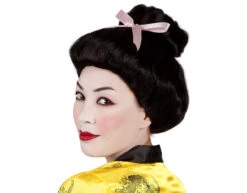 Zwarte Pruik Geisha