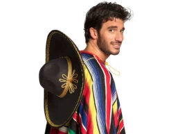 Zwarte Sombrero Carlos 55cm