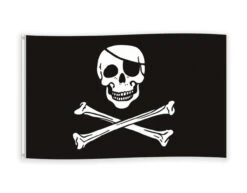 Zwarte Vlag Piraten 1,5m