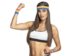 Zweetbandjes Meerkleurig 3st